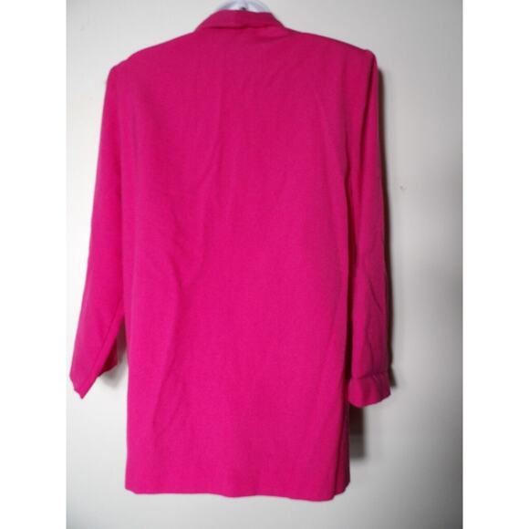 Sag Harbor Sz 14 Pink Blazer Lightweight Vintage Bright Barbie Core 90s - Picture 12 of 12